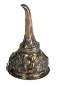 A William IV silver wine funnel, by John Evans II