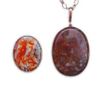 A jasper ring and pendant