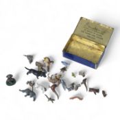 A group of Austrian miniature cold painted bronze and spelter animal and bird figures, largest 6cm