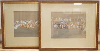 George Finch Mason (1850-1915), ‘Archer Wins!’ and ‘Findham Wins!’, each signed, pair of horse