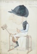 Early 20th century, ‘Mr P. Roberts Dreams he Rides a National Winner!’, inscribed ‘A Christmas