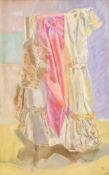 DI (20th century), A study of clothes strewn over a chair, signed lower right, pastel on paper, 58cm