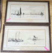 William Lionel Wyllie (1851-1931), ‘ Sea Scouts at Old Portsmouth’ and one other, each signed in