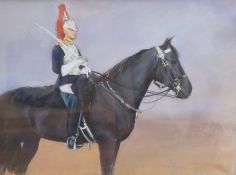 Neil Forster (1939-2016), 'Horseguard', signed, pastel, 36 x 48cm