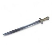 A scarce Germanic Janissary Corps sidearm, produced from 1729-31, broad single edged blade, 65cm,