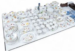 A collection of Royal Worcester Evesham tea and kitchen wares, including storage jars, casserole