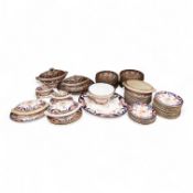 A large Victorian Royal Crown Derby pottery dinner service