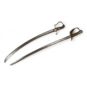 Two swords; a 1796 pattern cavalry troopers regulation pattern sword, the blade stamped W. Deakin,