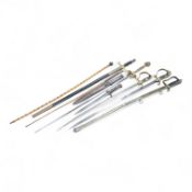 An Imperial German presentation infantry officer’s sword dated 1919/20, another similar with plain