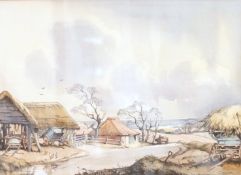 Emerson Harold Groom (1890-1983), Passing Gleams, South Benfleet, Essex, signed, watercolour, 32 x