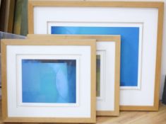 Valda Bailey (contemporary), abstract compositions to include ‘Back to Blue’, each signed in pencil,