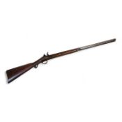 A single barrel flintlock sporting gun by Manton, half stocked, with signed lock and rainproof