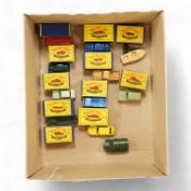 Eleven boxed Matchbox Series 1-75 regular wheels vehicles; 46; Morris Minor, 48; Meteor sports