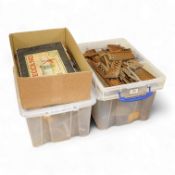 A large quantity of early Meccano construction parts, including a variety of specialist parts from