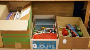 A collection of Hornby 0 gauge tinplate clockwork railway, including; a boxed No.1 Special GWR 0-4-