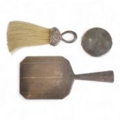 An Art Deco silver mounted hand mirror by Collett & Anderson, London, circa 1930, 22.7cm, together