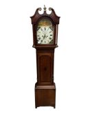 An early 19th century oak and mahogany eight day longcase clock, marked William Smith, Crowland,