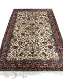 A Tabriz ivory ground carpet, 230 x 146cm