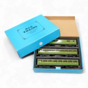 A boxed ACE Trains 0 gauge tinplate coach set; C/1 SR, comprising of three Southern Railway bogie