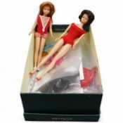 A 1960's Mattel Inc. Barbie doll, 1963, together with a Skipper doll, and a collection of eight