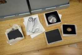 Five boxed British Airways Concorde branded promotional items including; a sterling silver trinket