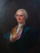 English School, 18th century A portrait of a gentleman,the sitter depicted half-length within a