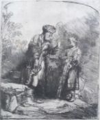 After Rembrandt van Rijn (Dutch, 1606-1669)'Abraham and Isaac'(Bartsch, Hollstein 34; New