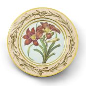A KPM Berlin Orange day-lily botanical specimen plate, c.1806-9, finely painted with a titled