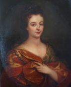 Manner of Peter Lely (1618–1680)A portrait of a lady with drapery,the sitter depicted half-length,