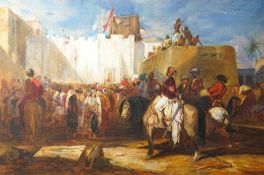 After Alexandre-Gabriel Decamps (French, 1803-1860)'The Punishment of the Hooks'watercolour and