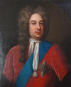 After Sir Godfrey Kneller (1646-1723)A portrait of King George I wearing the star and ribbon of