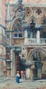Emanuele Brugnoli (Italian, 1859-1944)'Porta del Palazzo Ducale'signed lower left,watercolour,22cm x