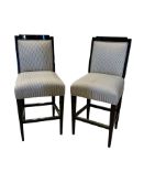 A pair of Contemporary J. Robert Scott 'Rialto' bar stools, width 44cm, depth 39cm, height 103cm