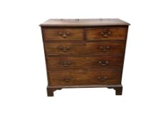 A George III mahogany chest, width 109cm, depth 56cm, height 103cm