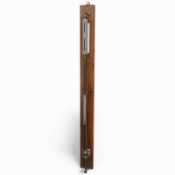 A 20th century lacquered brass marine stick barometer and thermometer by A. Gallenkamp & Co. Ltd.,