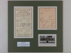 South Africa Tour 1947 a mounted autographed display