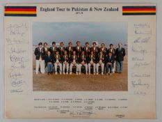 1977-78 M.C.C. Cricket Tour to Pakistan and New Zealand signed team photograph