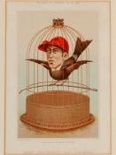 A rare print featuring the famous jockey Fred Archer.