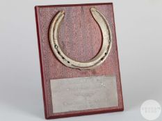 Shoe worn by the racehorse Iktimal.