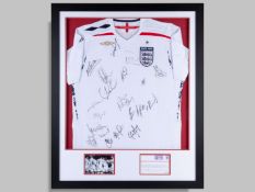An England squad signed replica shirt, 2007
