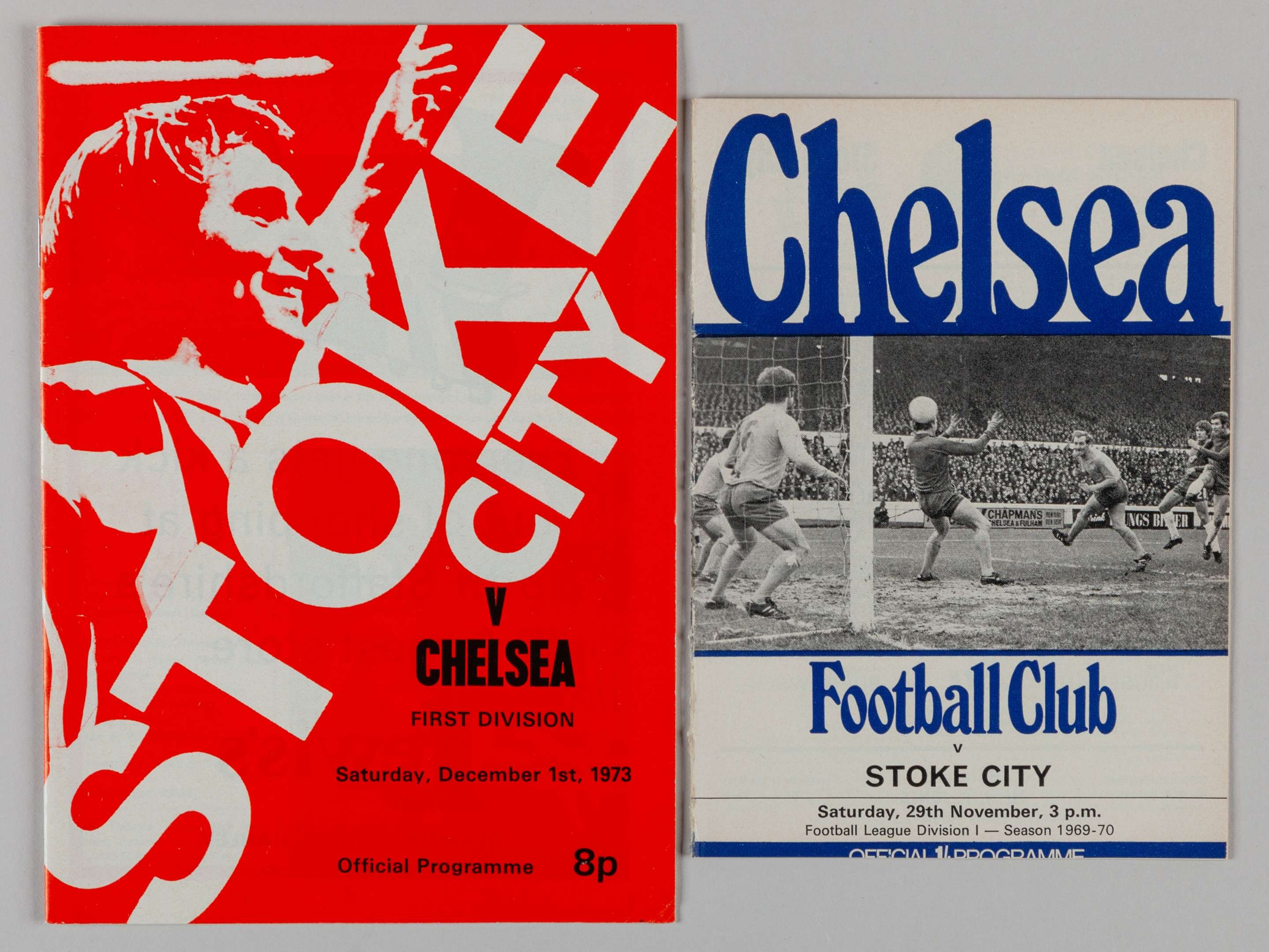 Chelsea v. Stoke City postpones match programme, 29th November 1969.