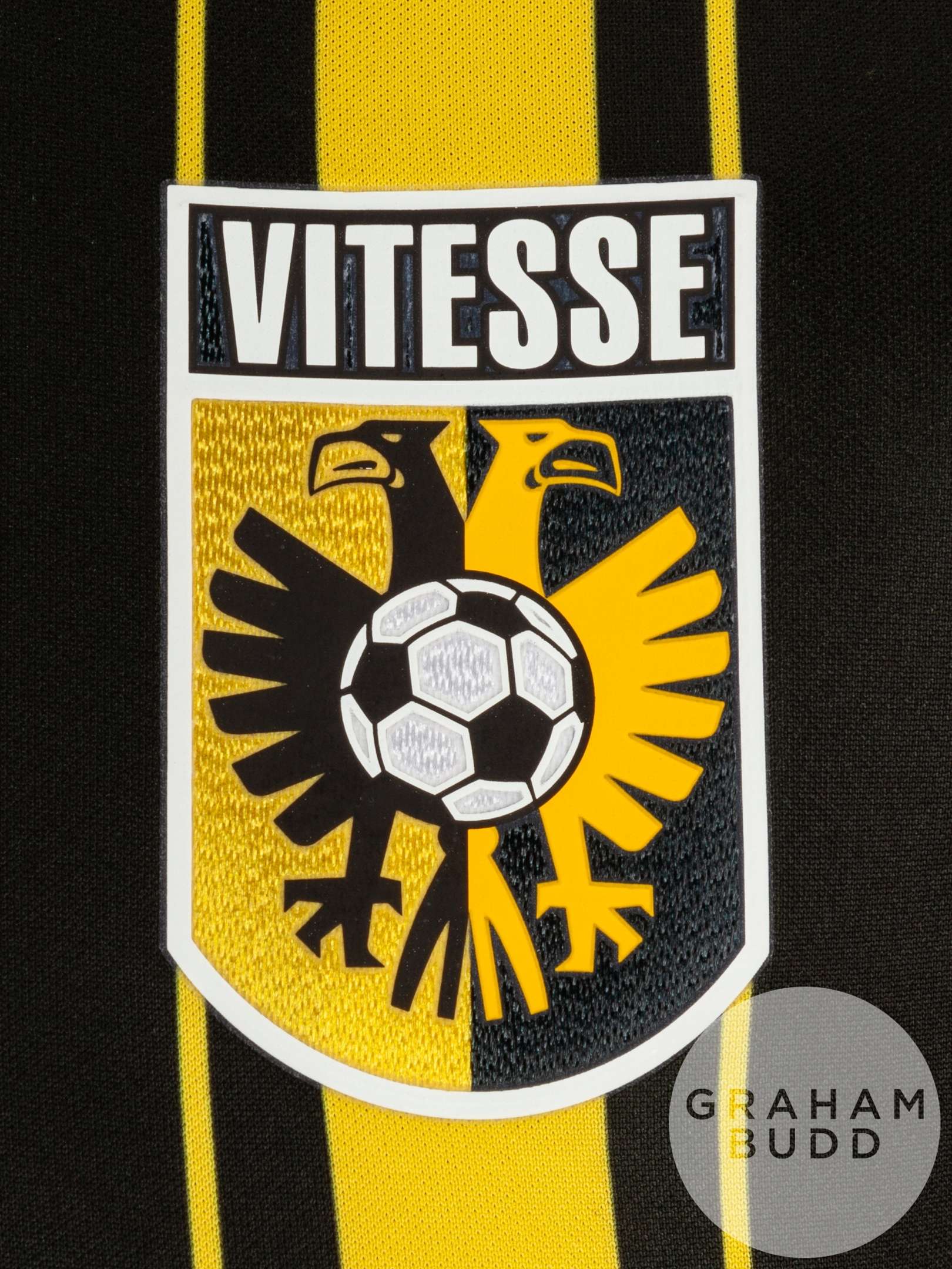 Patrick Vroegh yellow and black No.36 Vitesse Arnhem short-sleeved shirt, 2021-22 - Image 3 of 5