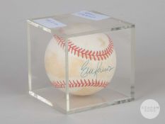 Eric Carros signed Rawlings Official Ball National League baseball