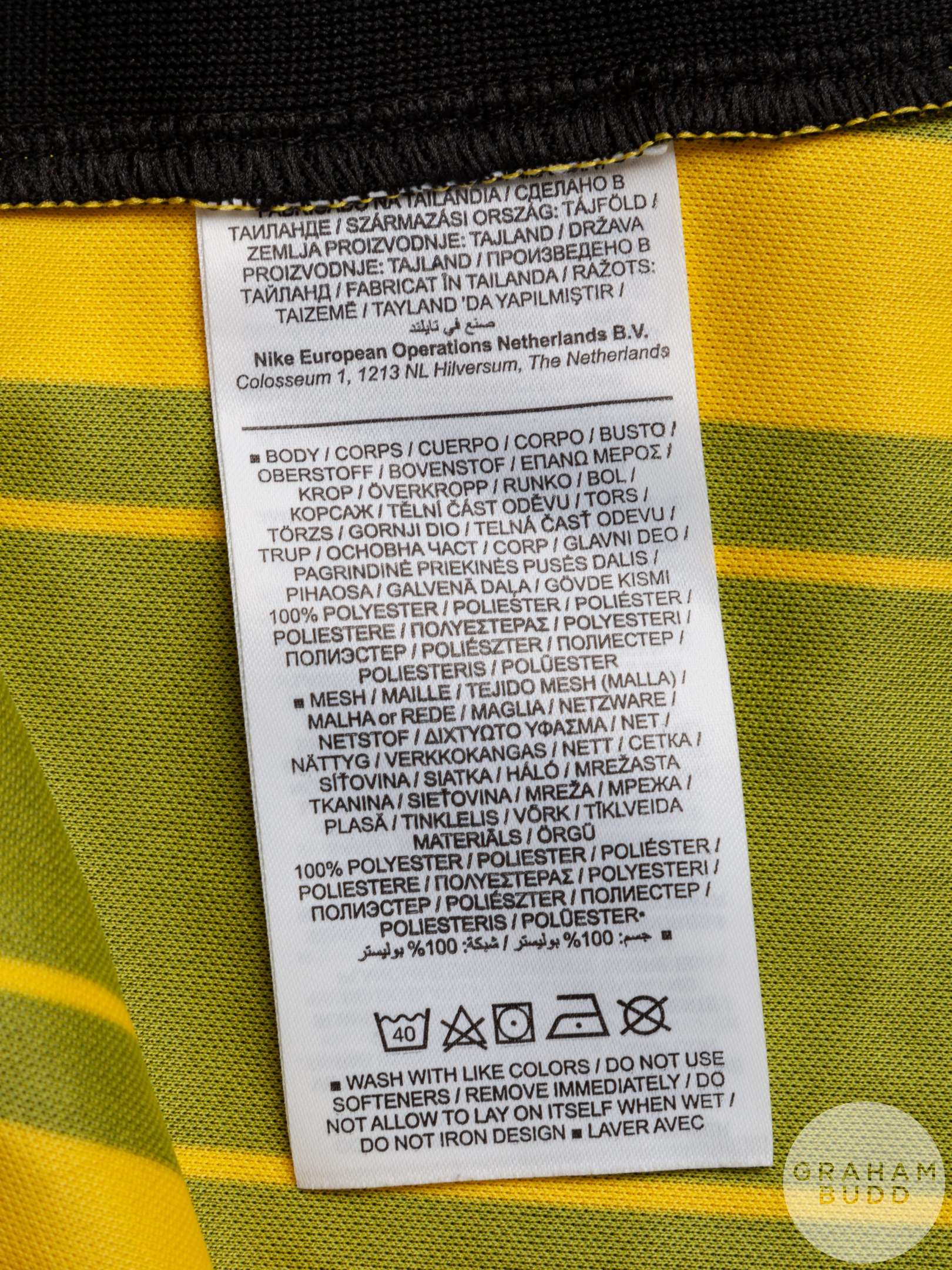 Patrick Vroegh yellow and black No.36 Vitesse Arnhem short-sleeved shirt, 2021-22 - Image 5 of 5