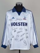 White Tottenham Hotspur autographed replica long-sleeved shirt, 1999-2001