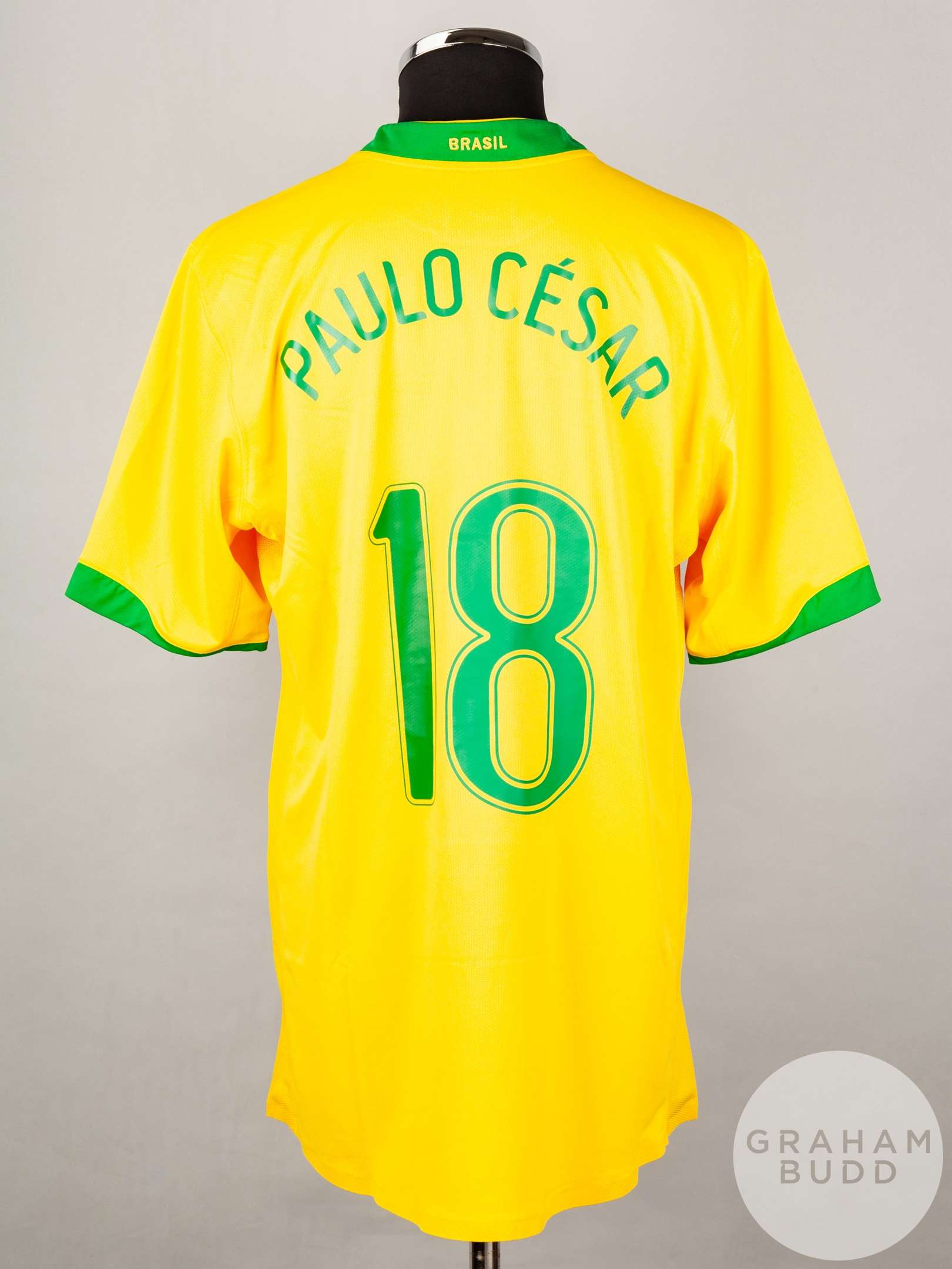 Paulo Cesare yellow No.18 Brazil short sleeved shirt. - Image 2 of 4