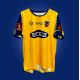 Paul Kalambayi yellow and blue No.30 Dagenham & Redbridge F.A.Cup 3rd round match worn shirt - Image 1 of 6