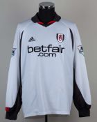 Junichi Inamoto white and black No.6 Fulham long-sleeved shirt, 2002-03