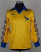 Yellow and blue No.14 long-sleeved shirt