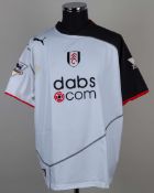 Junichi Inamoto white and black No.6 Fulham short-sleeved shirt, 2003-04